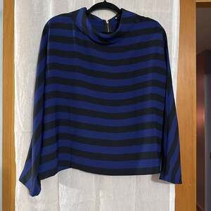 Chico's Black Label Miter Stripe Top Blouse‎